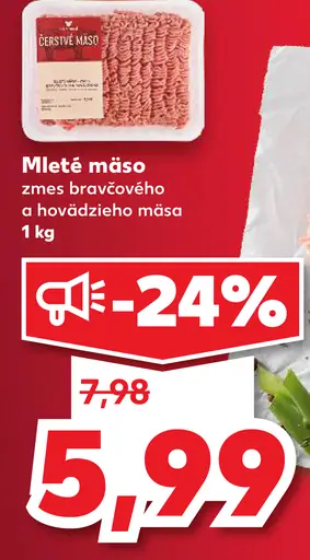 Mleté mäso zmes bravčového a hovädzieho mäsa