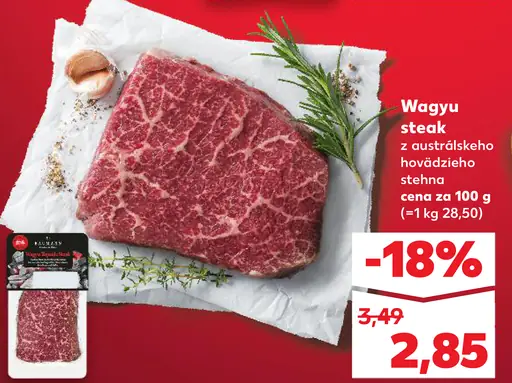 Wagyu steak z austrálskeho hovädzieho stehna