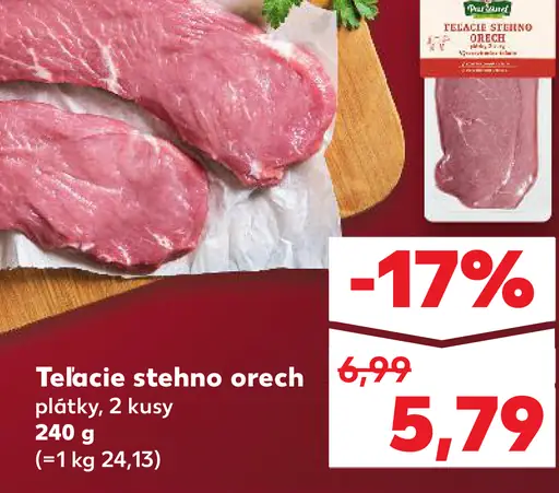 Teľacie stehno orech plátky