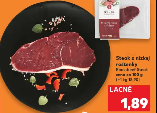 Polička Steak z nízkej roštenky