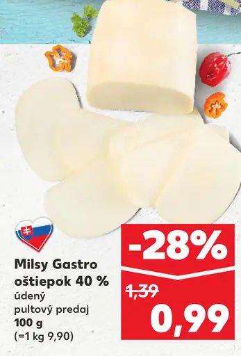 Milsy Gastro oštiepok 40% údený