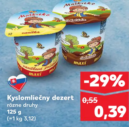 Kyslomliečny dezert Maxi King