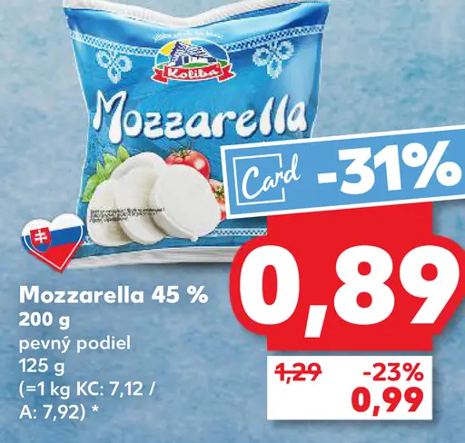 Mozzarella 45 %