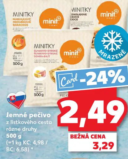 Jemné pečivo z lístkového cesta