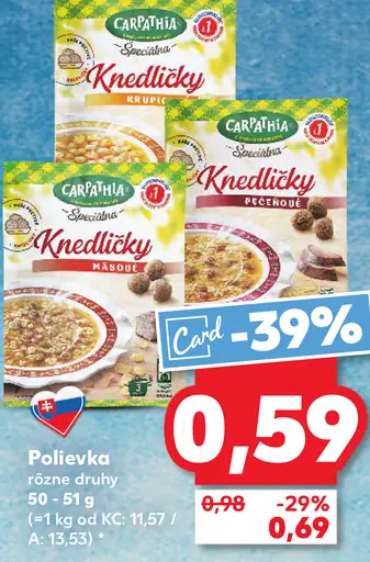 Carpathia Knedličky polievka