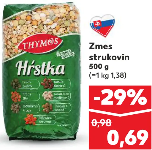 Thymos hraška zmes strukovín