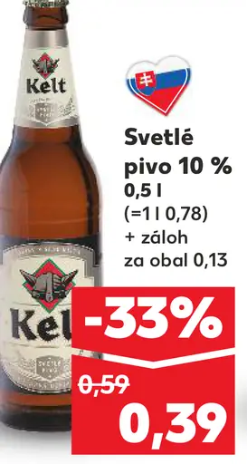 Kelt Svetlé výčapné pivo 10%