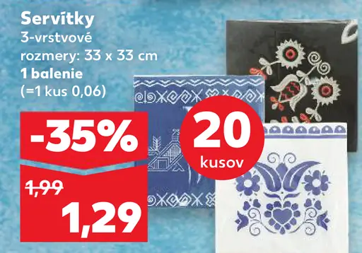 Servítky 3-vrstvové