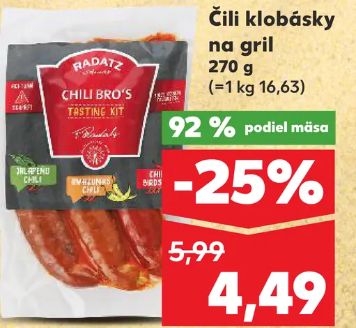 Radatz Čili klobásky na gril