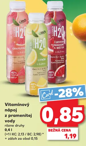 Vitaminový nápoj z pramenitej vody