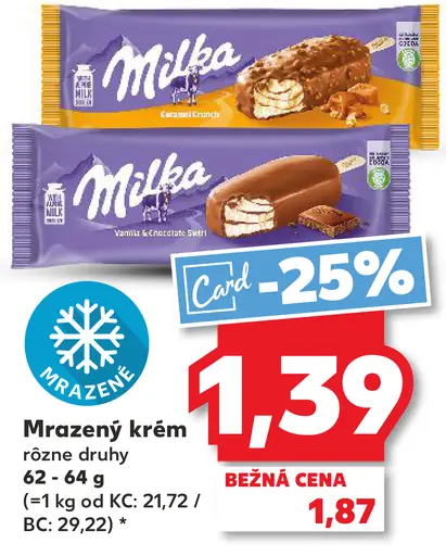 Milka mrazený krém