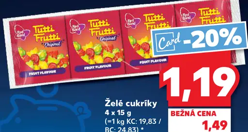 Tutti frutti želé cukríky