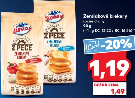 Slovakia zemiakové krekery