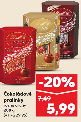 Lindt čokoládové pralinky