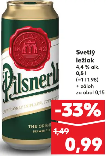 Staropramen svetlý ležiak plechovka