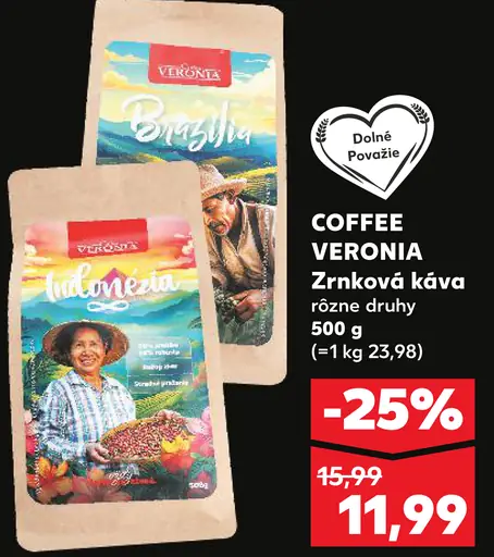 Coffee Veronia Zrnková káva