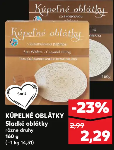 Kúpeľné oblátky Sladké oblátky