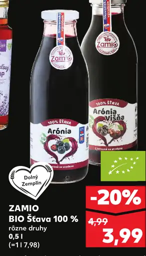 Zamio BIO Šťava 100%