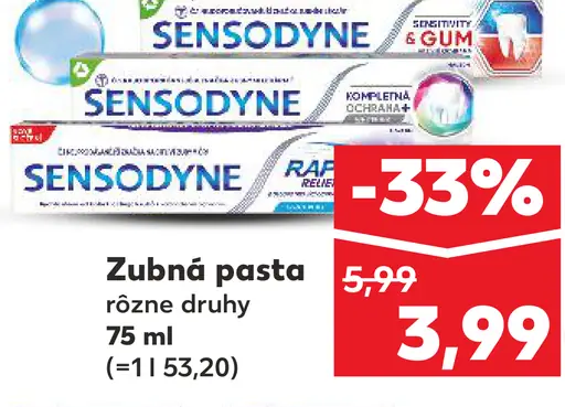 Sensodyne zubná pasta
