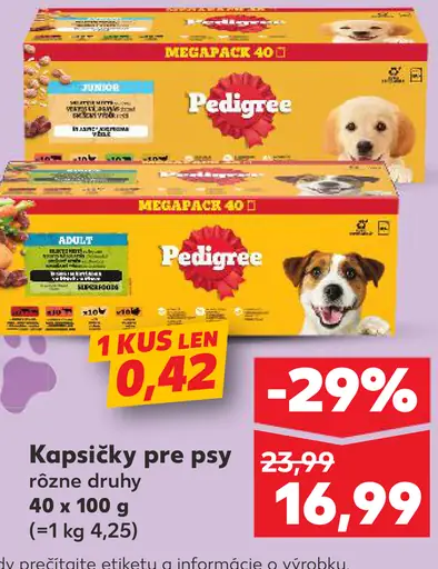 Pedigree kapsičky pre psy