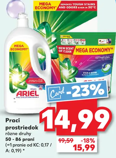 Ariel prací prostriedok