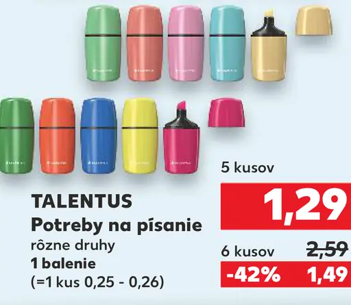 Talentus Potreby na písanie