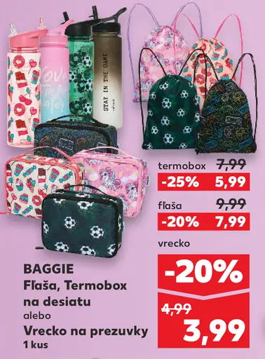 Baggie Fľaša Termobox na desiatu alebo Vrecko na prezuvky