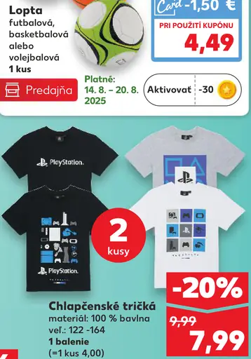 PlayStation Chlapčenské tričká