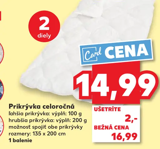 Prikrývka celoročná