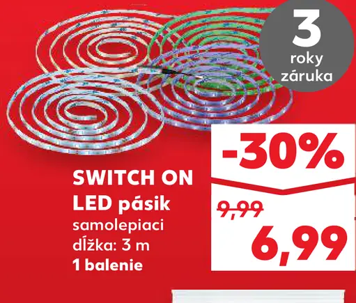SWITCH ON LED pásik