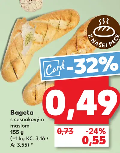 Bageta s cesnakovým maslom