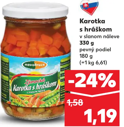 Novo Fruct Karotka s hráškom