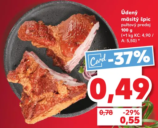Údený mastný špic pultový predaj