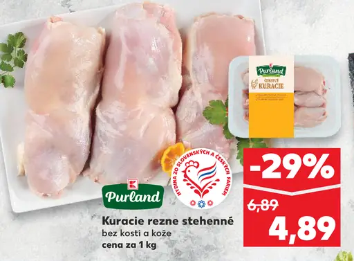 Purland Kuracie rezne a stehná bez kosti a kože