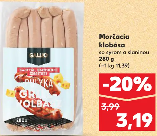 Morčacia klobása jemne pikantná