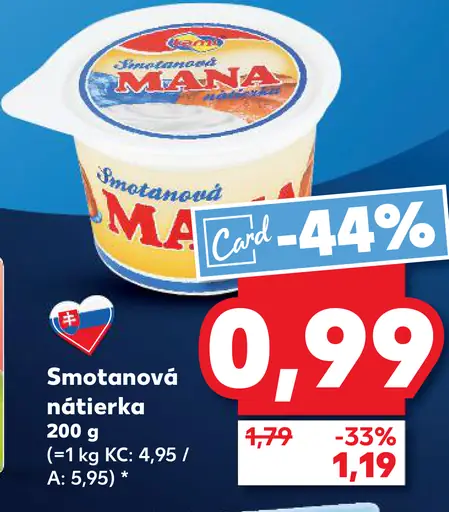 Kaufland Smotanová nátierka