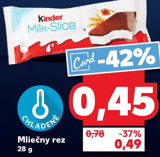 Kinder Milk-Slice Mliečny rez