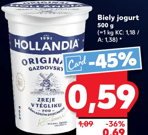 Hollandia Gazdovský biely jogurt