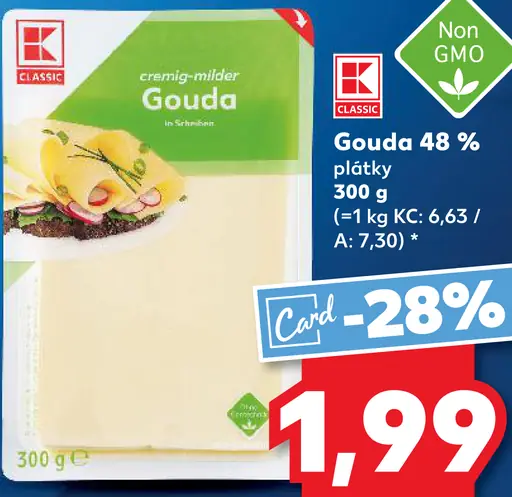 Gouda 48% plátky