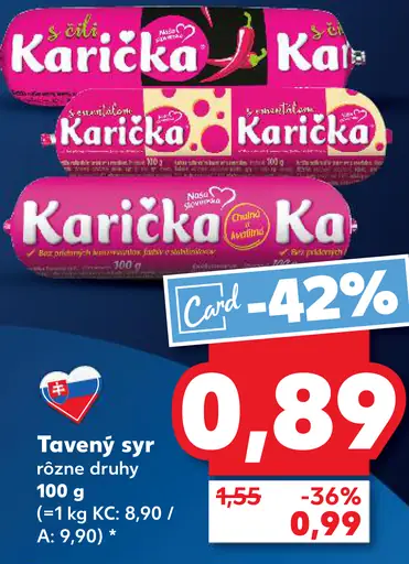 Karička črievko Tavený syr