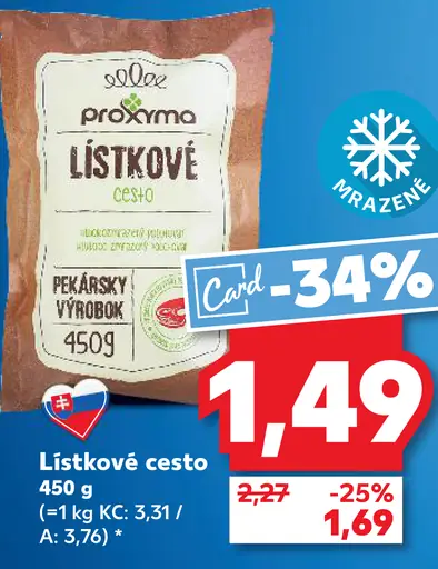Sola Proxima Lístkové cesto