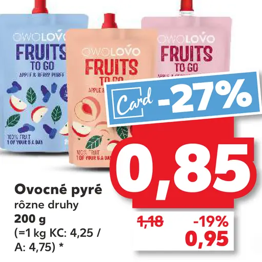 Ovocné pyré Ovko