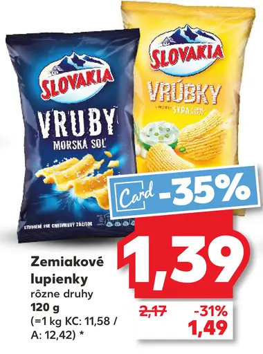 Slovakia zemiakové lupienky solené