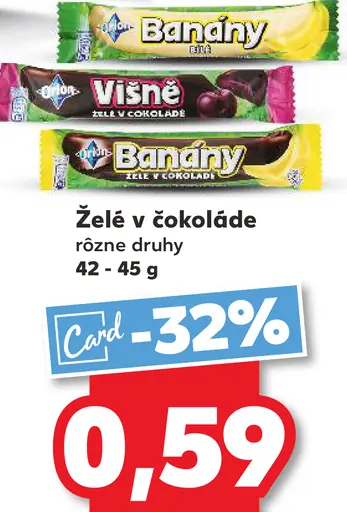 Banány želé v čokoláde
