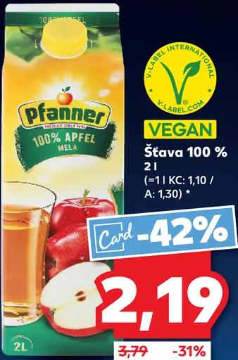 Pfanner 100% jablková šťava