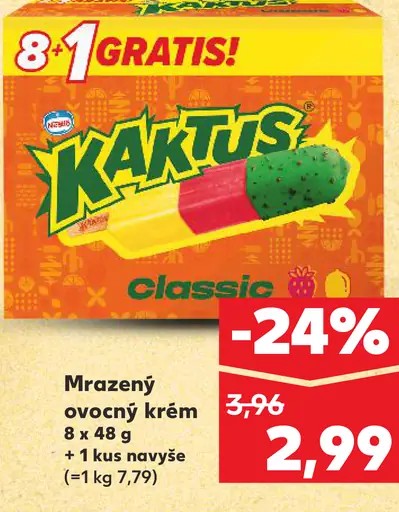 Kaktus Mrazený ovocný krém