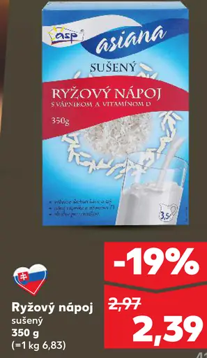 Ryžový nápoj sušený