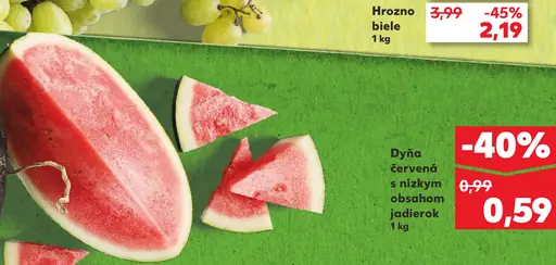 Dyňa červená s nízkym obsahom jadierok