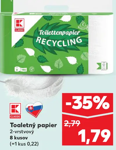 K-Classic Toaletný papier 2-vrstvový