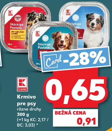 K-Classic Krmivo pre psy rôzne druhy